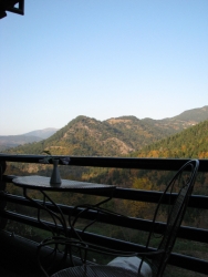 View of a balcony outside a bedroom
